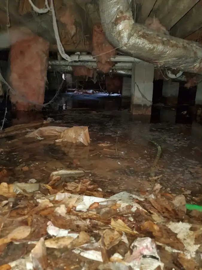 Crawl space flood assessment for Commercial Water Damage Restoration in Sheffield Lake